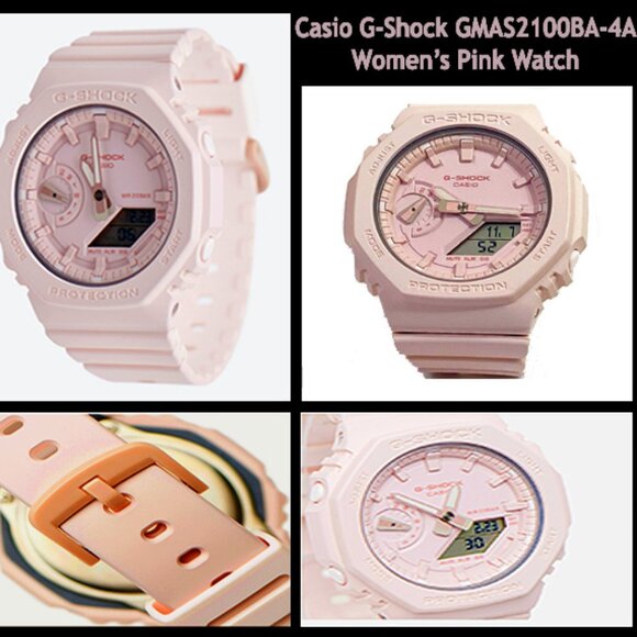 Casio G-Shock GMAS2100BA-4A Analog Digital Pink Women's Watch - Picture 1 of 1